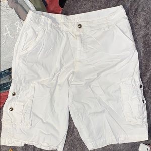 blue rag mens white shorts